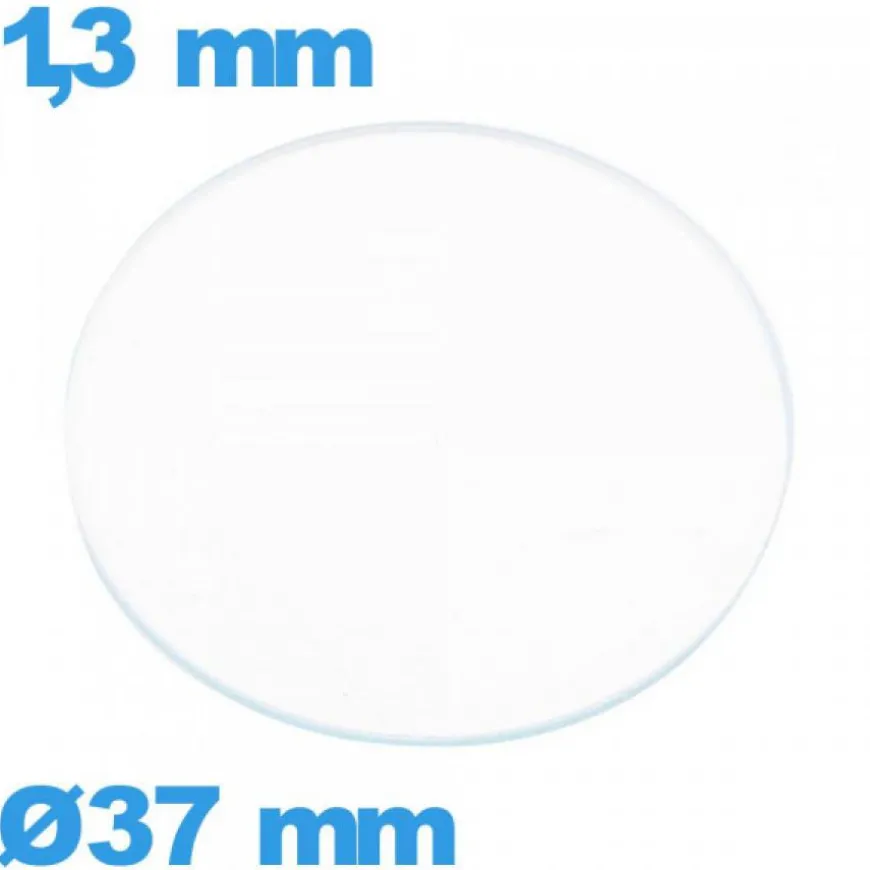 Verre verre minéral pour montre circulaire 37 mm